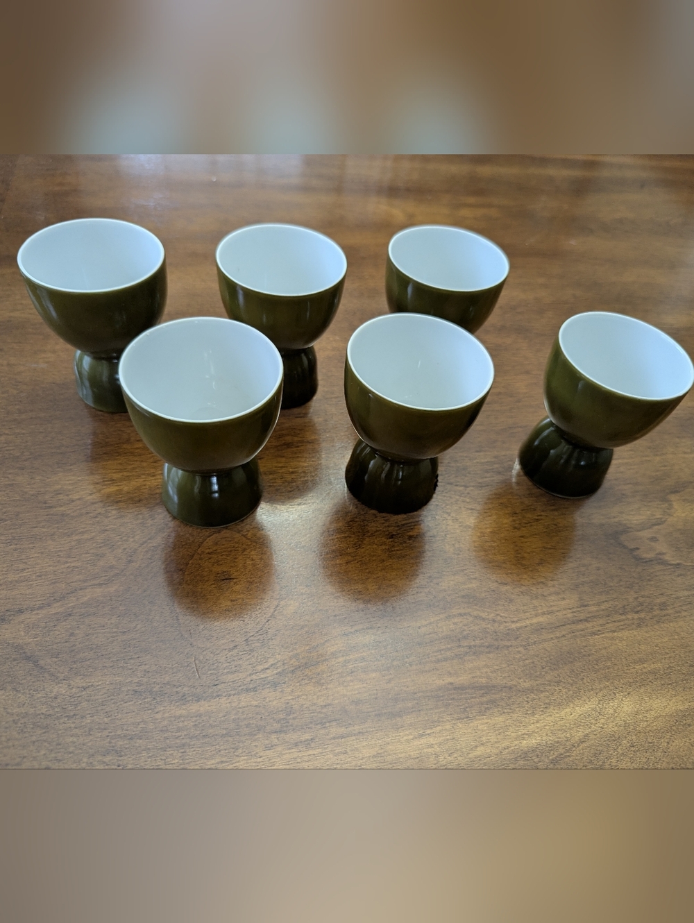 Vintage 6 piece asahi saki set from Japan  beautiful green MCM